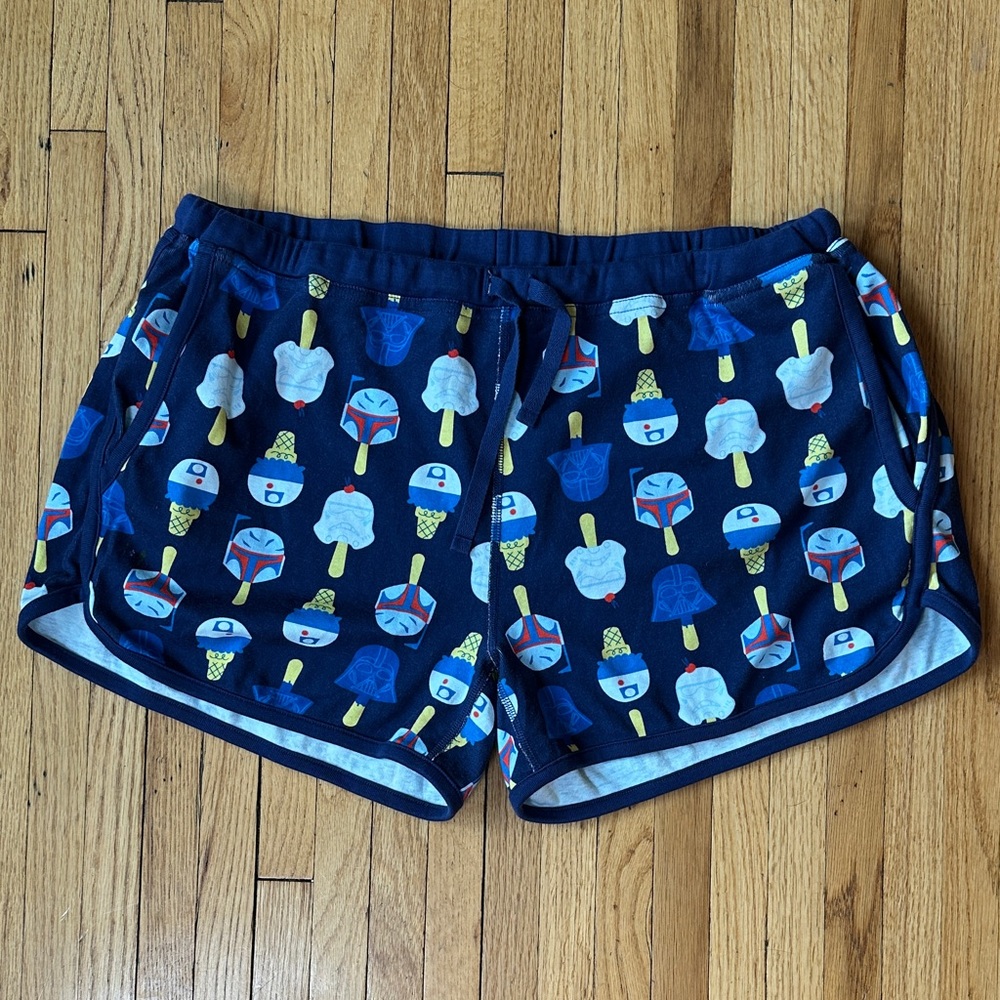 Hanna Andersson Navy Blue Star Wars Popsicle Women's Pajama Shorts | XL